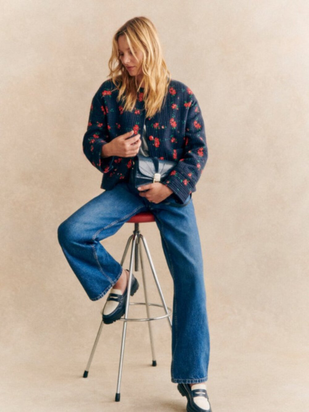 Sezane Dakota Jacket, Floral Check, Cotton NWT Size 2 US - Picture 3 of 12